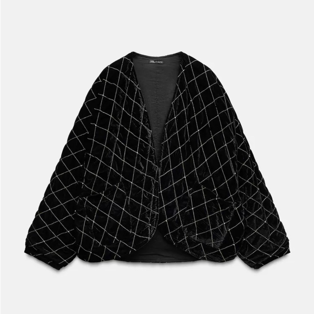 Zara Velvet Rhinestone Jacket
